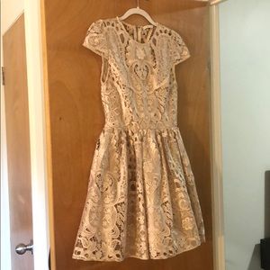 Alice and Olivia Gold Mini Dress